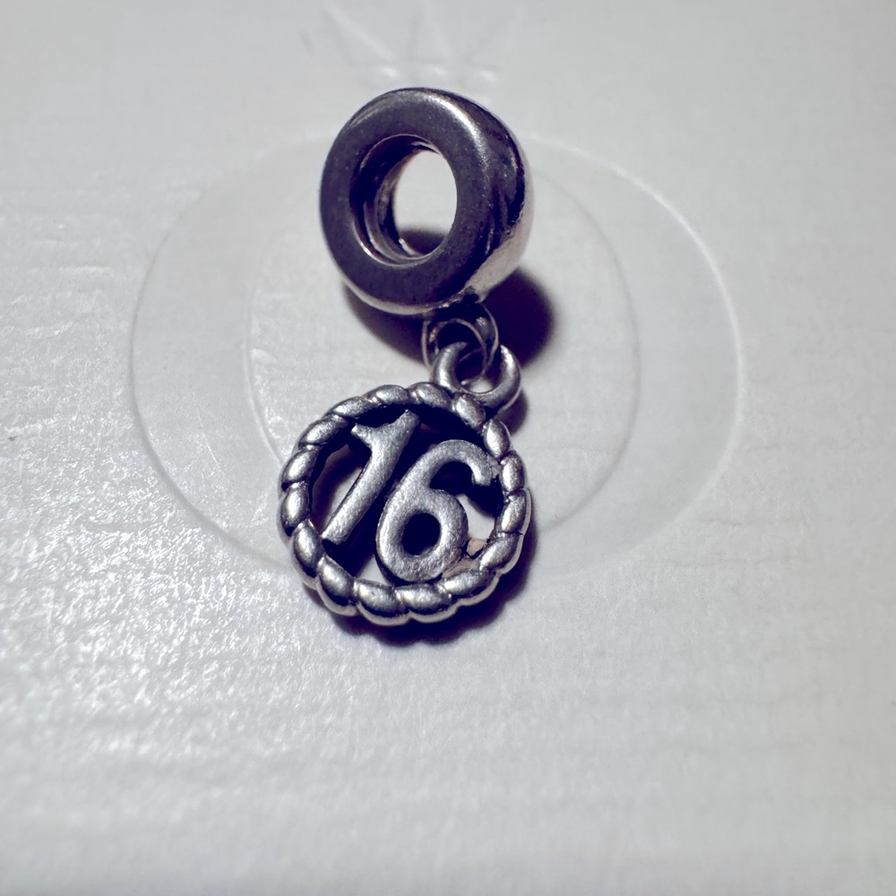 Authentic Pandora Sterling Silver Sweet 16 Birthday Dangle Charm